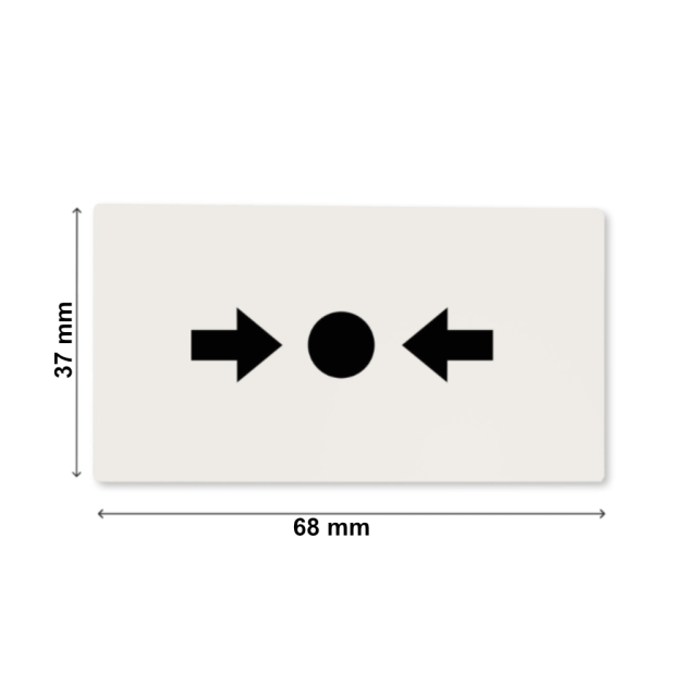Reservglas 68x37mm (10-pack) till larmknapp KC